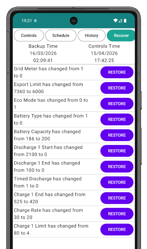 Example phone display