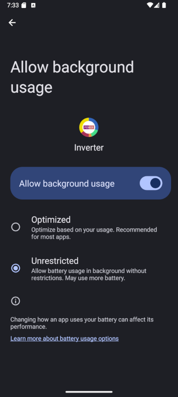 Background setting